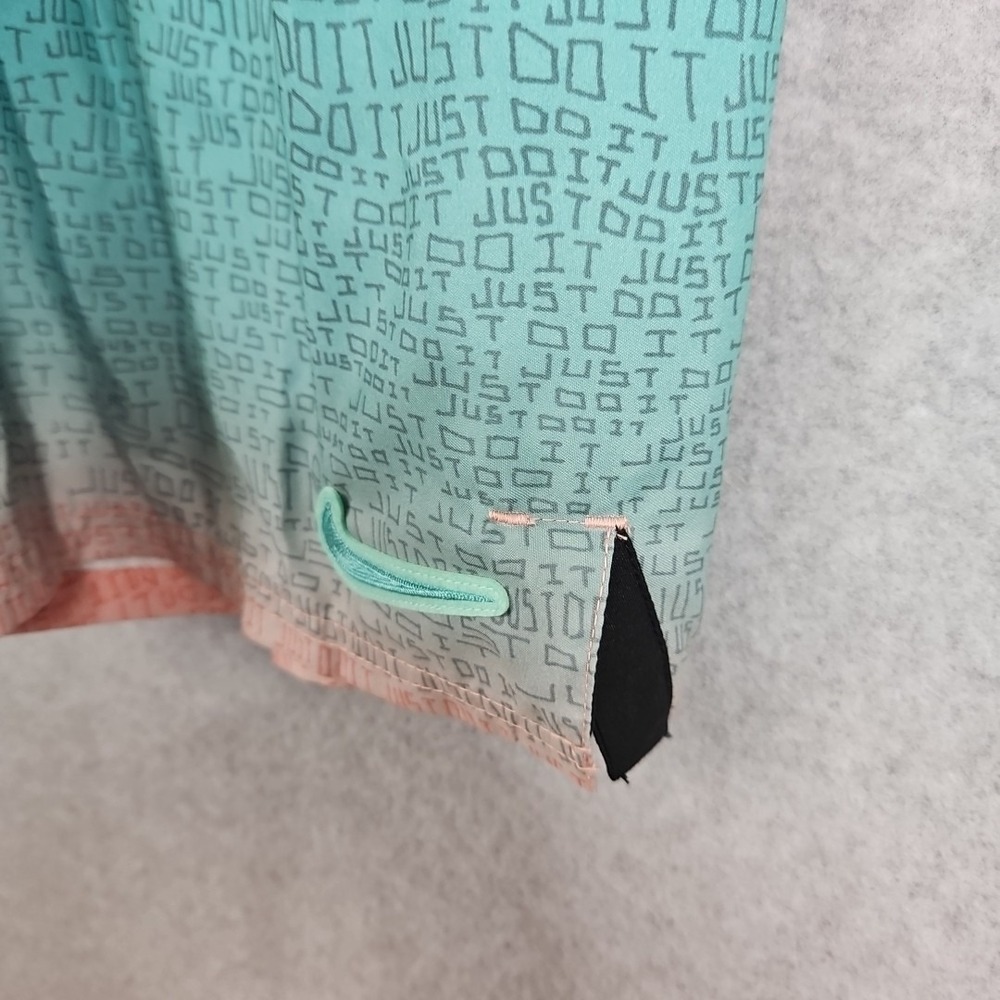 Nike Swim Just Do It Fade 9" Volley Shorts Bleached Coral Men's Size Med New - Picture 6 of 7